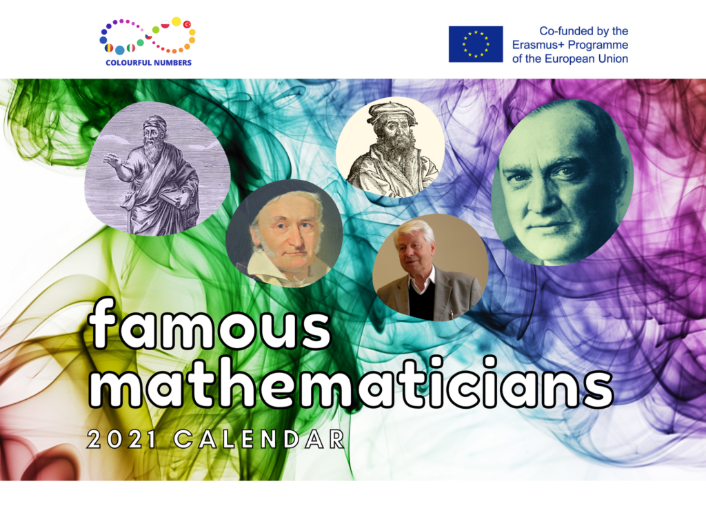 Famous mathematicians 2021 calendar Colourful numbers